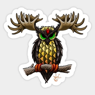 Moose Owl Sticker